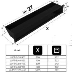 Luftleiste LUFT Graphit Verschiedene Größen -Besten Kamin Laden luftleiste 9 masse 1280x1280 1