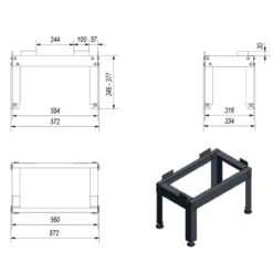 Maja Deco Wassergeführter Gusseisener Kamineinsatz 8kW 17 Maja Deco Wassergeführter Gusseisener Kamineinsatz 8kW -Besten Kamin Laden maja untergestell masse 1280x1280 2