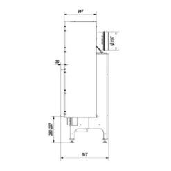 Nadia 10 Warmluft Kamineinsatz 10kW Mit Hebetür -Besten Kamin Laden masse2 nadia 10 hebetuer 1280x1280