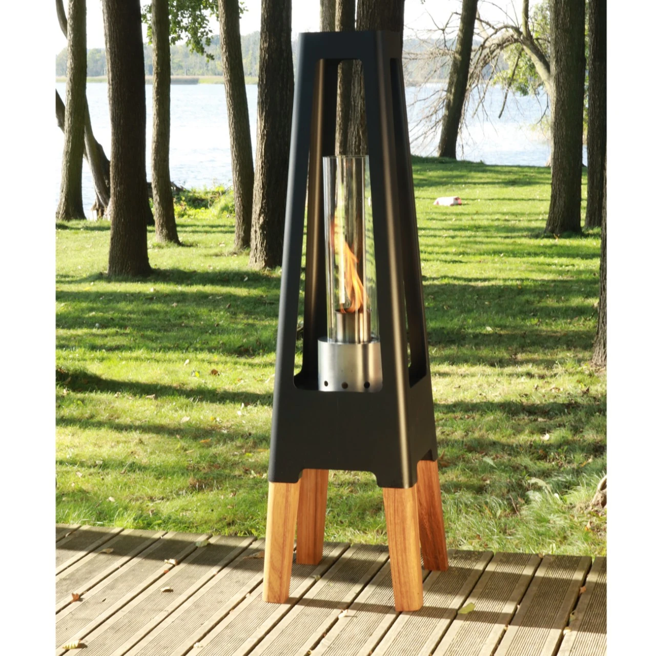 Nexo Bio-Ethanol Outdoor Lampe Schwarz 6 Nexo Bio-Ethanol Outdoor Lampe Schwarz – Bild 4