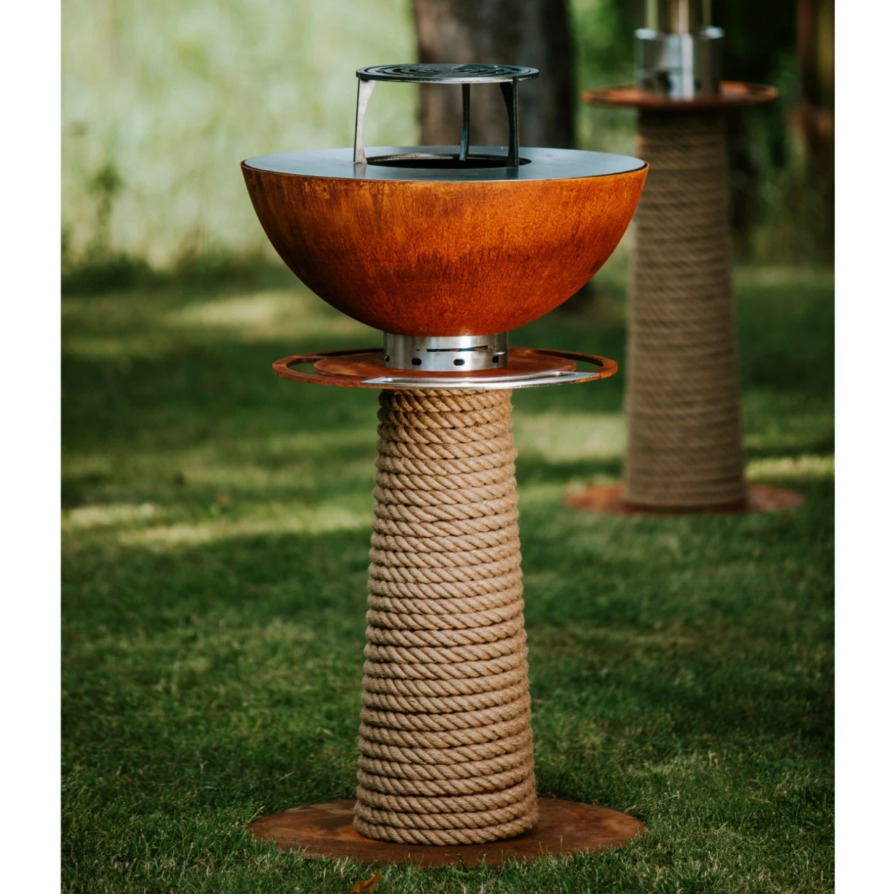 Juno 600 Gartenkamin Plancha Grill Cortenstahl 5 Juno 600 Gartenkamin Plancha Grill Cortenstahl – Bild 3