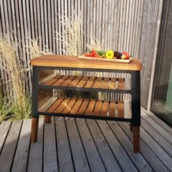 Nexo Holz Grill-Tisch / Beistelltisch Schwarz -Besten Kamin Laden masuria nexo grill tisch schwarz web6 1280x1280