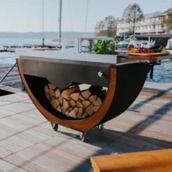 Narie Outdoor Kücheninsel Grill Schwarz