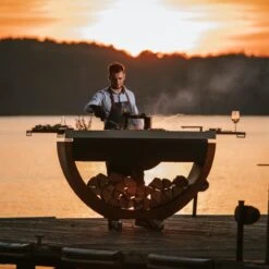 Narie Outdoor Kücheninsel Grill Schwarz -Besten Kamin Laden masuria outdoor k che k cheninsel holzofen schwarz web5 1280x1280