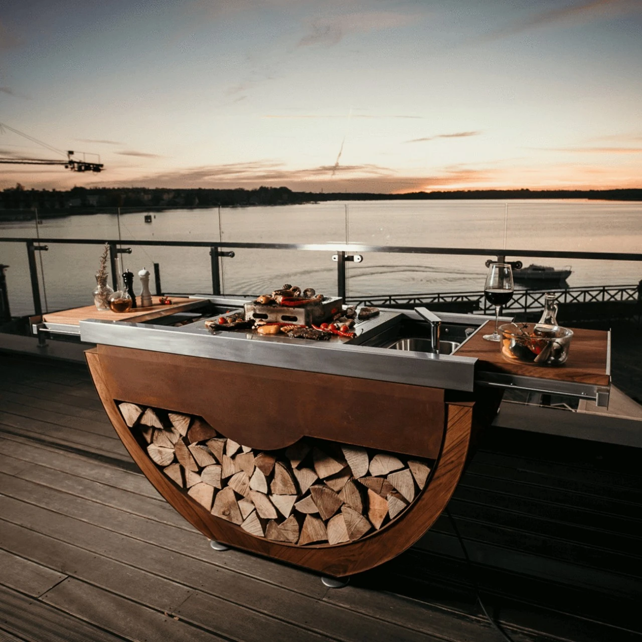 Narie Outdoor Kücheninsel Grill Cortenstahl 3 Narie Outdoor Kücheninsel Grill Cortenstahl