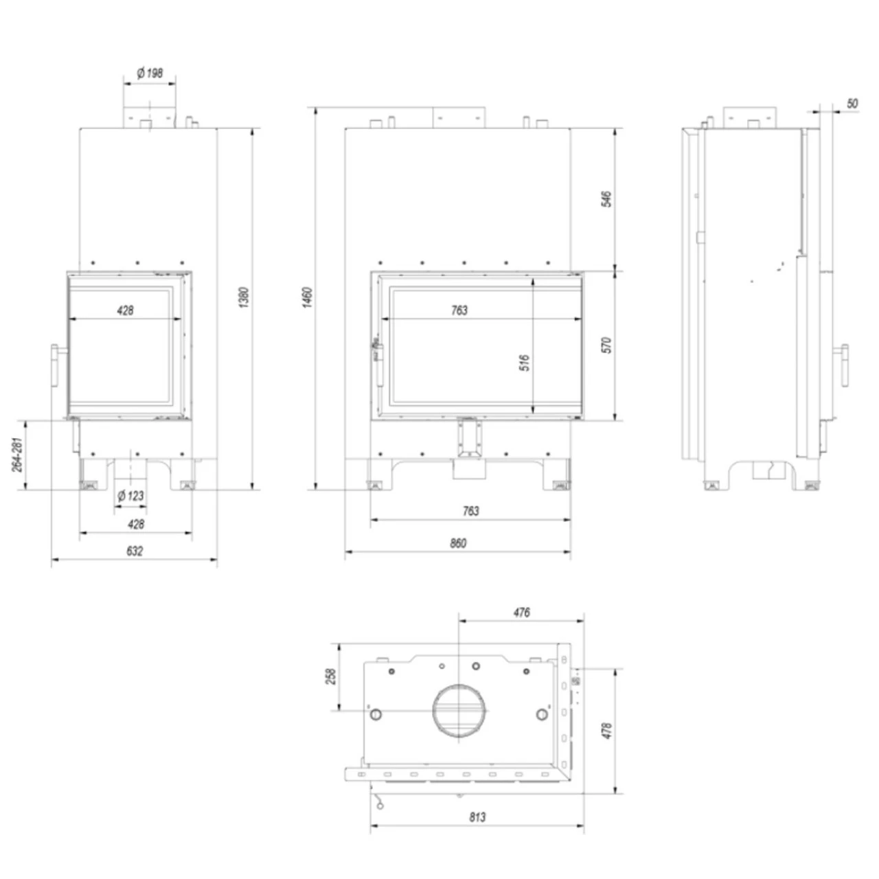 MBA17 Wassergeführter Rechtsverglaster Kamineinsatz 17kW 9 MBA17 Wassergeführter Rechtsverglaster Kamineinsatz 17kW – Bild 7