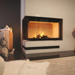 MBO Warmluft-Eckkamineinsatz Linksverglast Hebetür 15kW -Besten Kamin Laden mbo g links int1 1280x1280