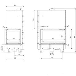 MBO Warmluft-Eckkamineinsatz Rechtsverglast Hebetür 15kW -Besten Kamin Laden mbo g rechts masse2 1280x1280