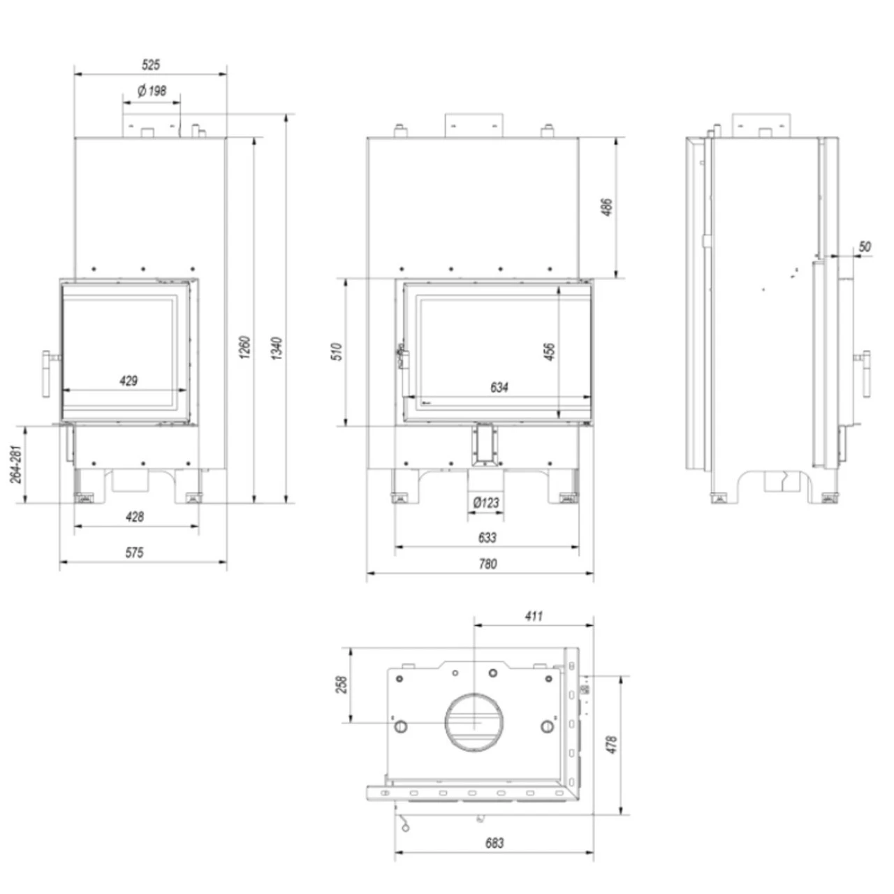 MBZ13 Wassergeführter Rechtsverglaster Kamineinsatz 13kW 12 MBZ13 Wassergeführter Rechtsverglaster Kamineinsatz 13kW – Bild 10
