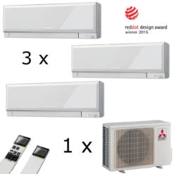 MultiSplit Klimaanlage Premium 1+1+3 KW Kühlen