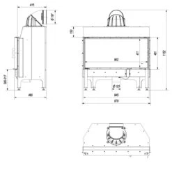 Nadia 14 Warmluft Kamineinsatz 14kW -Besten Kamin Laden nadia 14 masse 1280x1280