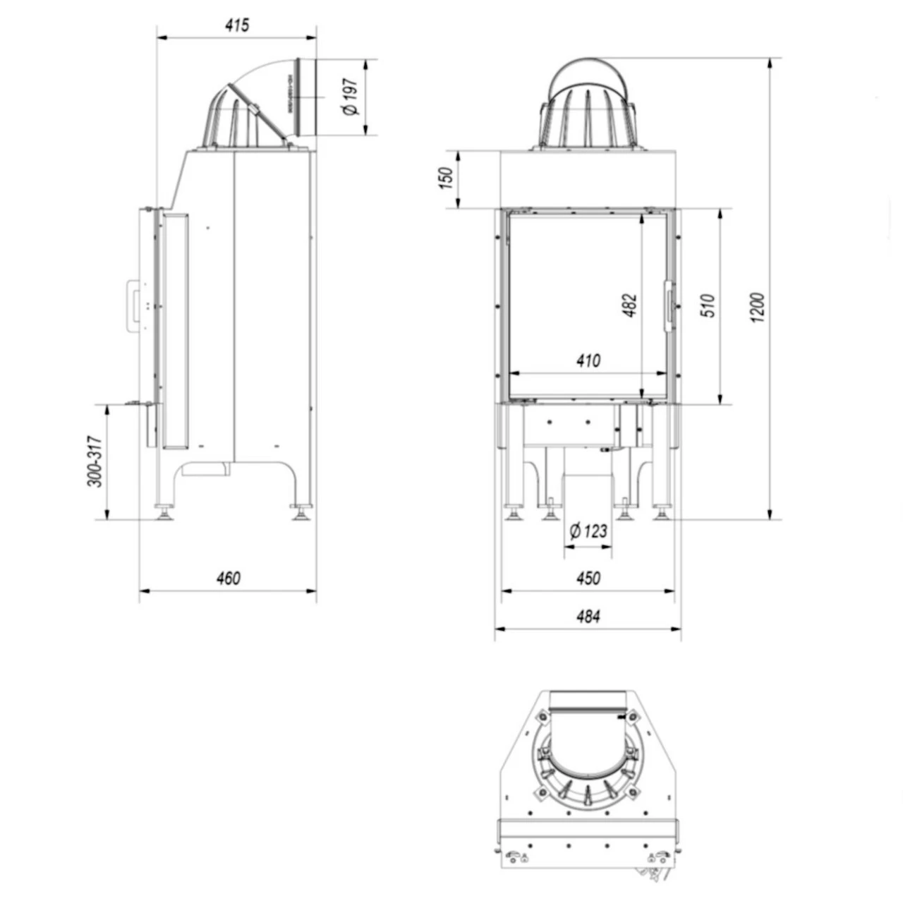 Nadia 8 Warmluft Kamineinsatz 7kW 9 Nadia 8 Warmluft Kamineinsatz 7kW – Bild 7