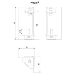 Untergestell / Füße Für Kratki Nadia Kamineinsätze Serie -Besten Kamin Laden nadia fuesse masse1 1280x1280