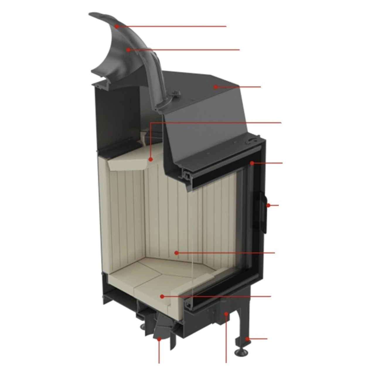Nadia 8 Warmluft Kamineinsatz 7kW 8 Nadia 8 Warmluft Kamineinsatz 7kW – Bild 6
