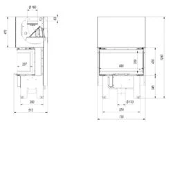 Easy Box NBC 7 Panorama Kaminbausatz Schwarz 7kW -Besten Kamin Laden nbc 7 masse2 1280x1280