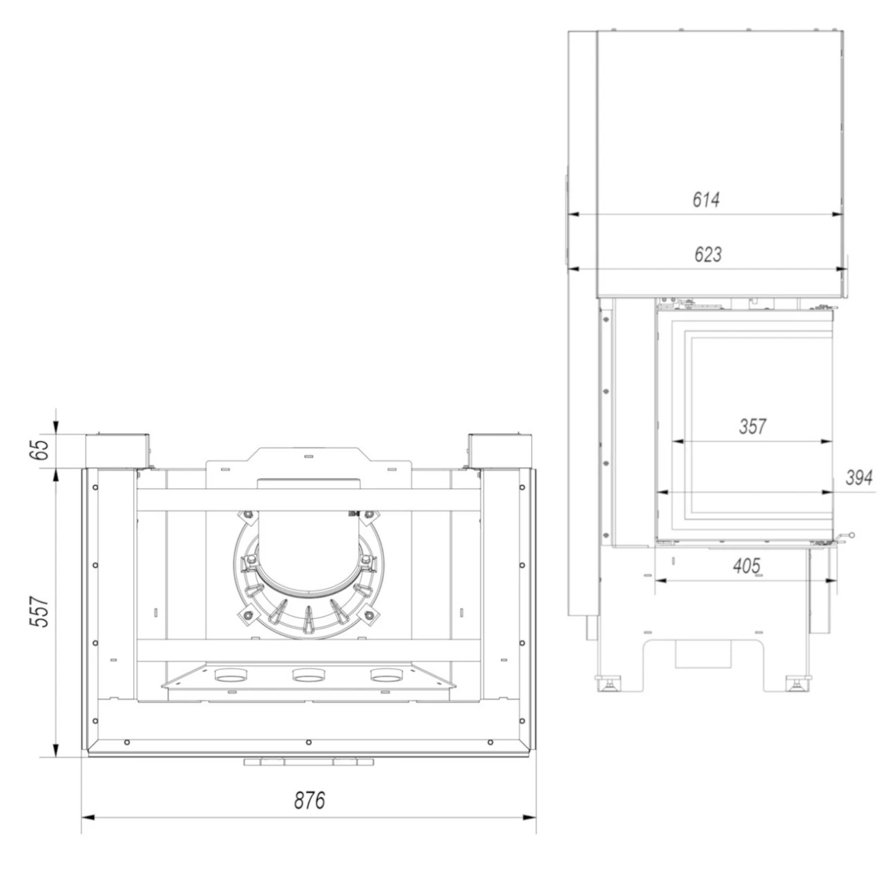 NBC 10 - 3 Seitiger Panorama Kamineinsatz 10kW Mit Hebetür 19 NBC 10 - 3 Seitiger Panorama Kamineinsatz 10kW Mit Hebetür – Bild 17
