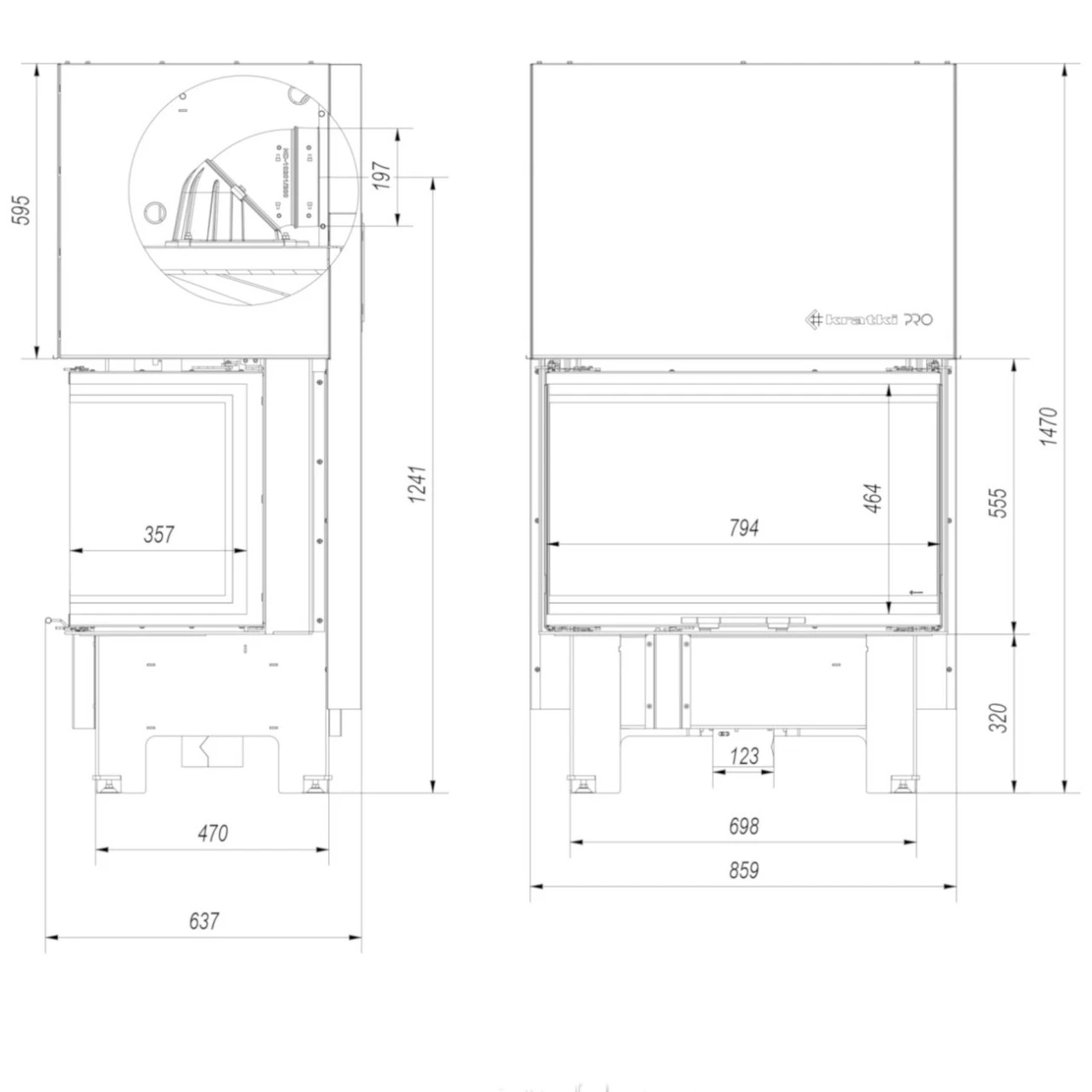 NBC 10 - 3 Seitiger Panorama Kamineinsatz 10kW Mit Hebetür 18 NBC 10 - 3 Seitiger Panorama Kamineinsatz 10kW Mit Hebetür – Bild 16