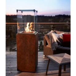 Neocube-o Iron Corten Satin Terrassenstrahler / Heizstrahler -Besten Kamin Laden neocube o heizstrahler heizpilz terrassenstrahler iron corten satin web4 1280x1280