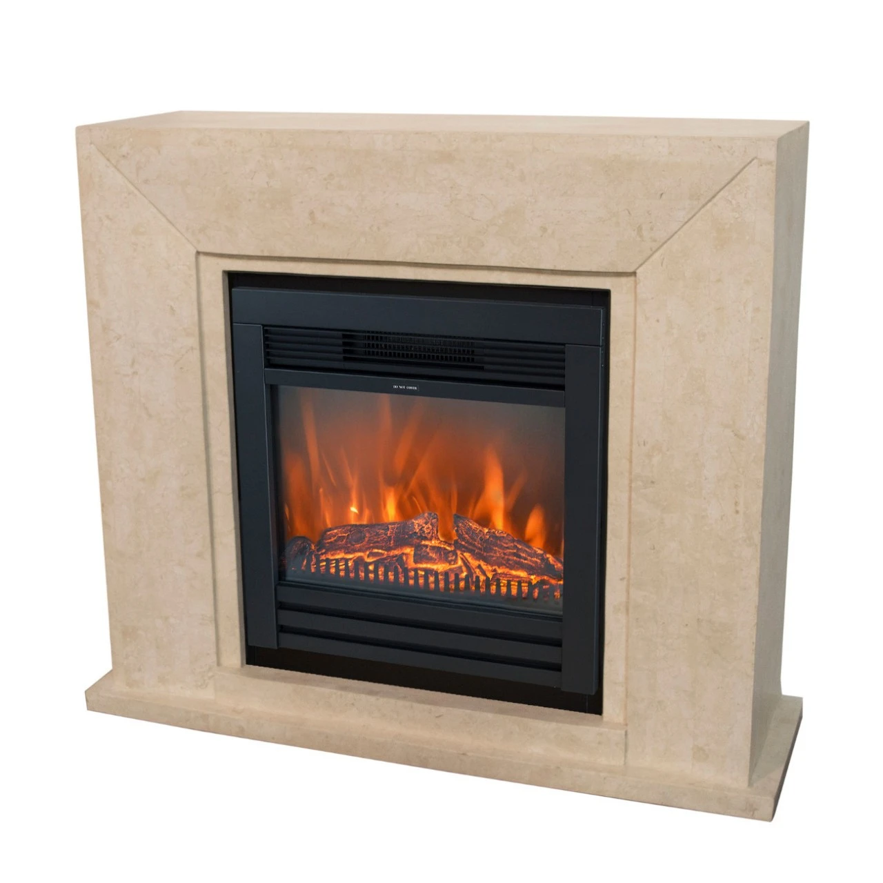 Nero Lucius Naturstein Weiß LED Kamin 3 Nero Lucius Naturstein Weiß LED Kamin