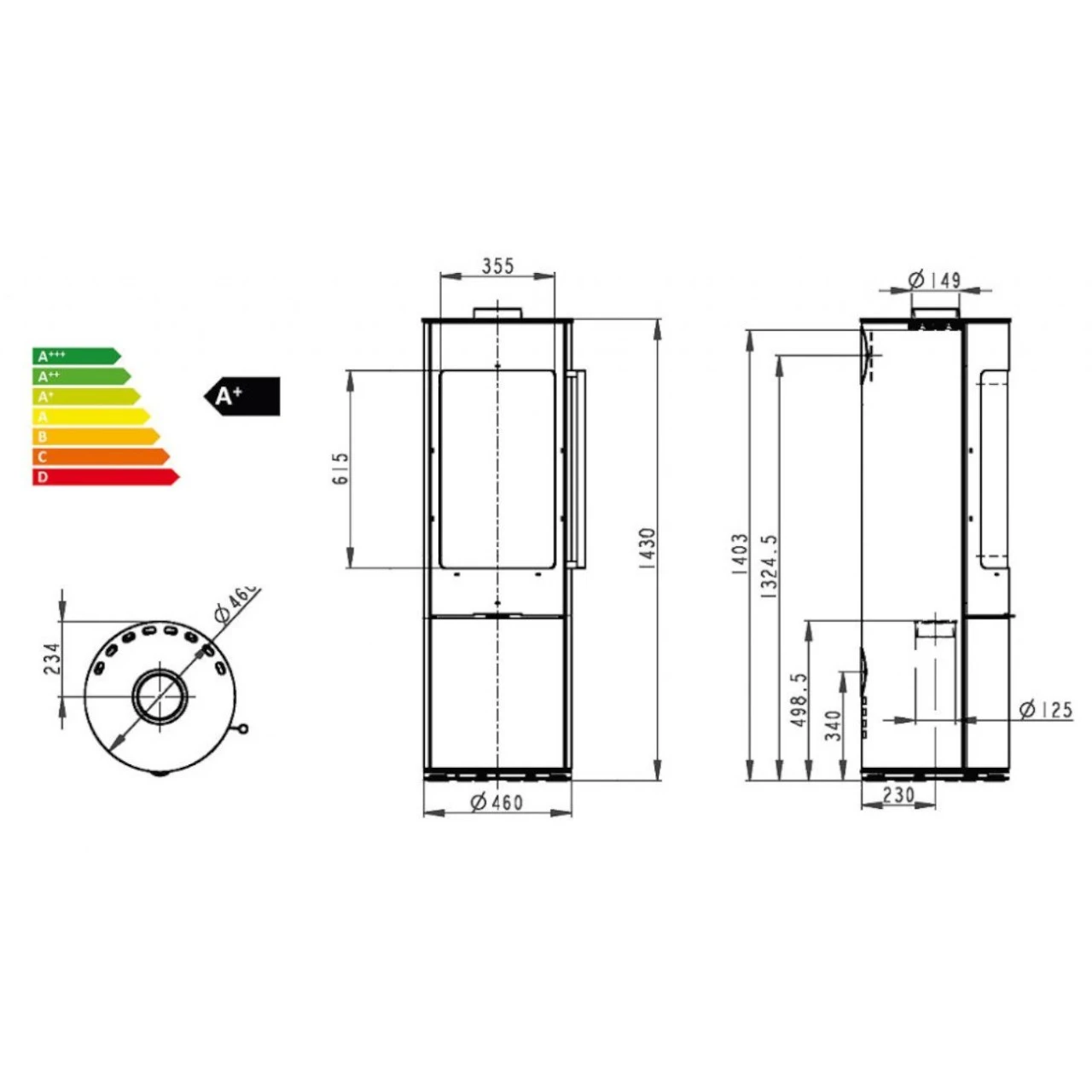 Aria Pura Kaminofen 6kW Drehbar 360° 13 Aria Pura Kaminofen 6kW Drehbar 360° – Bild 11