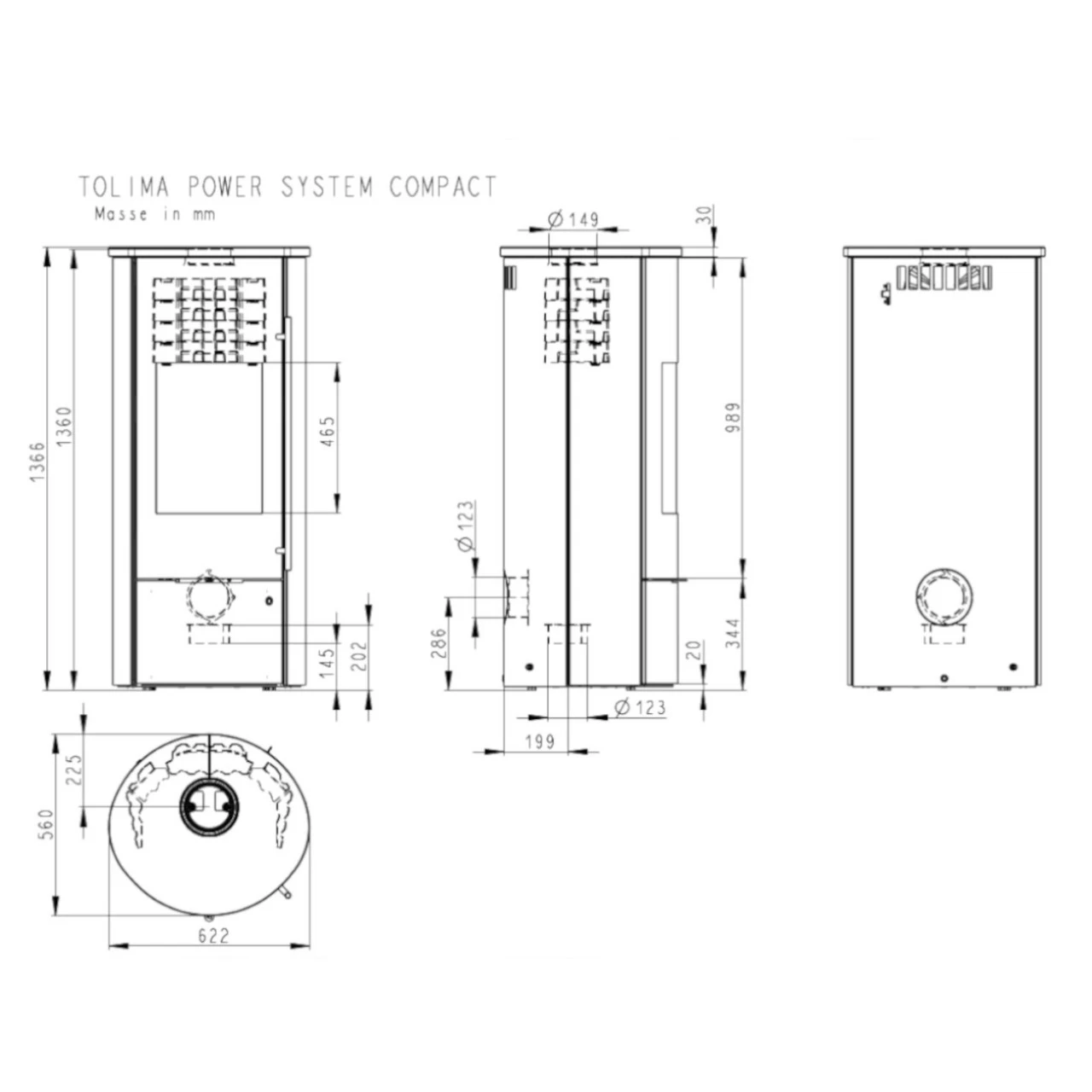 Tolima Powersystem Compact Kaminofen Schwarz 6kW DIBT 9 Tolima Powersystem Compact Kaminofen Schwarz 6kW DIBT – Bild 7