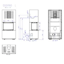 Osorno L Serpentin Kaminofen Rechtsverglast 7,8 KW -Besten Kamin Laden olsberg osorno L kamin masse1 1280x1280 3