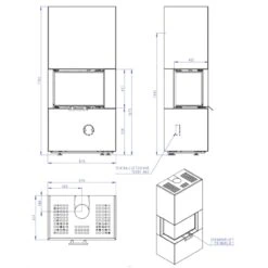Osorno L Kaminofen Rechtsverglast 7,8 KW -Besten Kamin Laden olsberg osorno L kamin masse2 1280x1280 2
