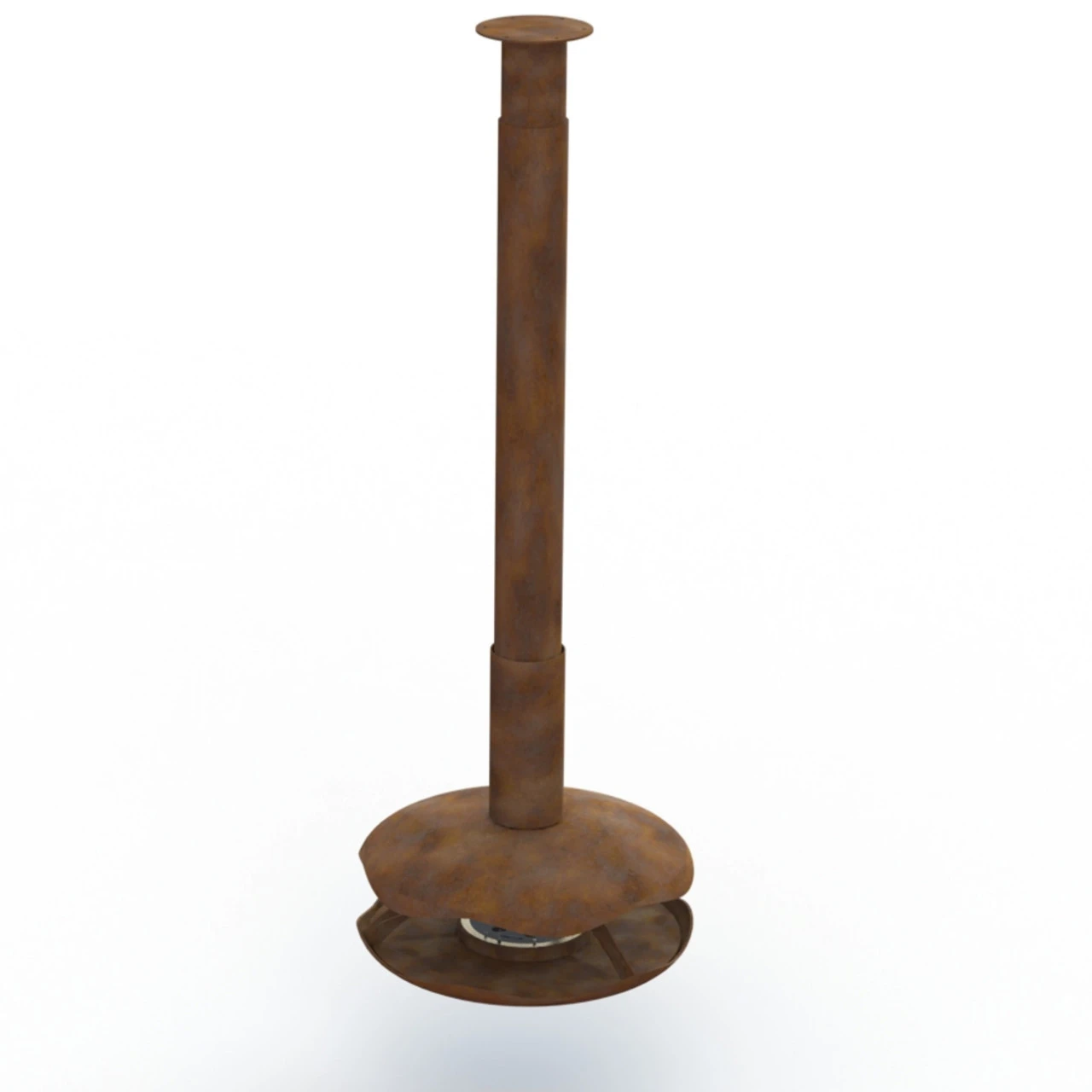 Perola Premium Ethanolkamin Corten Stahl Deckenmontage 3 Perola Premium Ethanolkamin Corten Stahl Deckenmontage