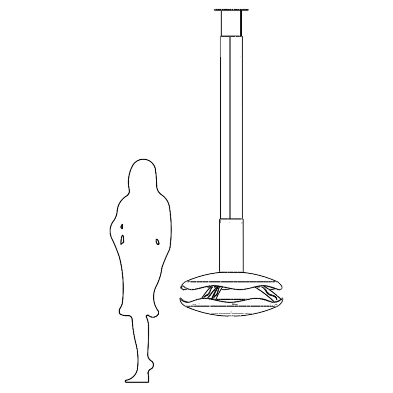 Perola Premium Ethanolkamin Corten Stahl Deckenmontage 4 Perola Premium Ethanolkamin Corten Stahl Deckenmontage – Bild 2