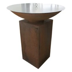 Gartenkamin Plancha Grill PIO100 Schwarz Mit Holzfach -Besten Kamin Laden plancha grill feuercampus365 pio wetterabdeckung3 1280x1280 3