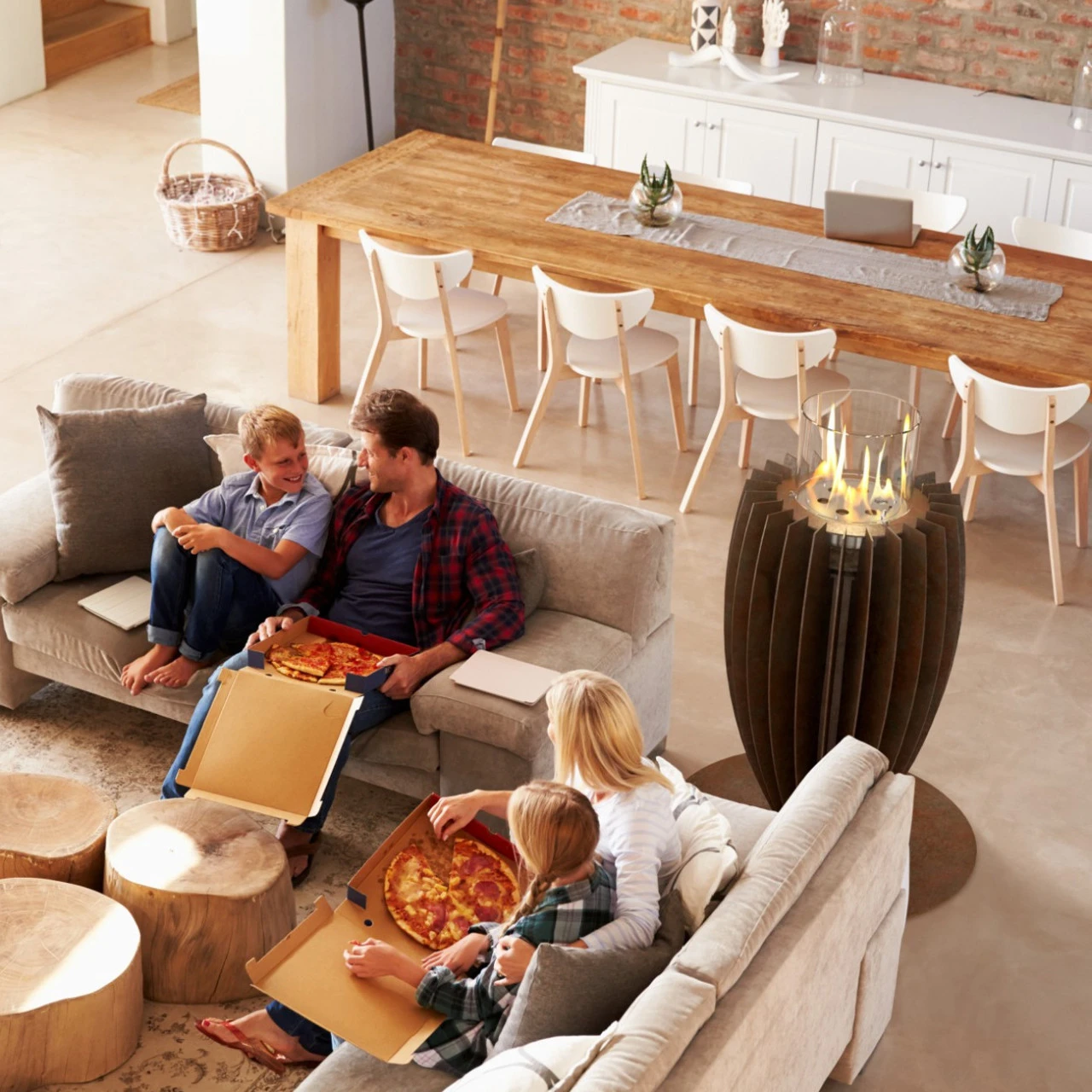 GlammFire Tuli Premium Stehtisch / Ethanolkamin Aus Corten Stahl 5 GlammFire Tuli Premium Stehtisch / Ethanolkamin Aus Corten Stahl – Bild 3