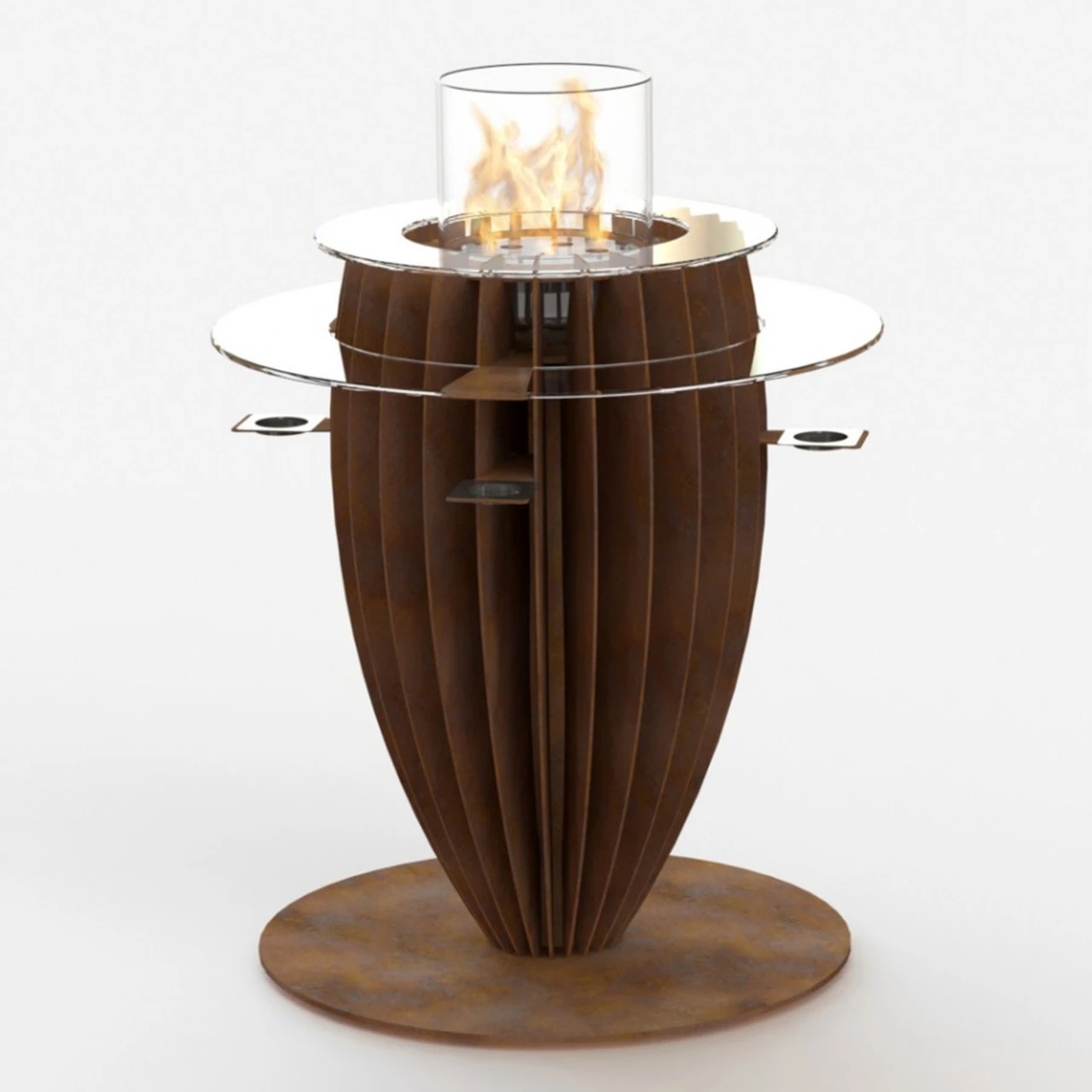 GlammFire Tuli Premium Stehtisch / Ethanolkamin Aus Corten Stahl 11 GlammFire Tuli Premium Stehtisch / Ethanolkamin Aus Corten Stahl – Bild 9