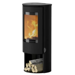 Prestige Basic Stahl Kaminofen 5kW Schwarz -Besten Kamin Laden prestige basic stahl holzfach offen 1280x1280