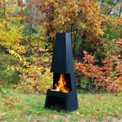 Outdoor/Garten Kamin Pular Schwarz -Besten Kamin Laden pular schwarz gartenkamin web2 1280x1280