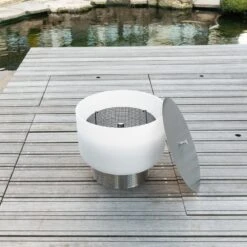 QFlame Basket Quarz Feuerschale Feuerkorb Terrassen Set -Besten Kamin Laden qflame terrasse basket set edelstahl sockel web4 1280x1280