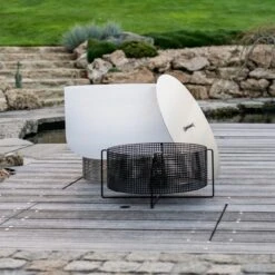 QFlame Basket Quarz Feuerschale Feuerkorb Terrassen Set -Besten Kamin Laden qflame terrasse basket set edelstahl sockel web5 1280x1280