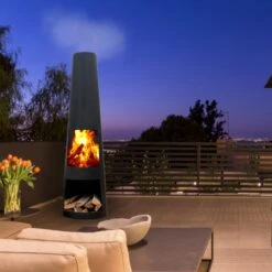 Outdoor/Garten Kamin Rengo Schwarz -Besten Kamin Laden rengo gartenkamin schwarz web1 1280x1280