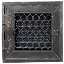 Retro Warmluftgitter Graphit 24 X 24 Cm