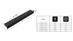 Luftleiste TUNNEL Schwarz Verschiedene Größen -Besten Kamin Laden rys tech kratki tunel 6 masse 1280x1280 2