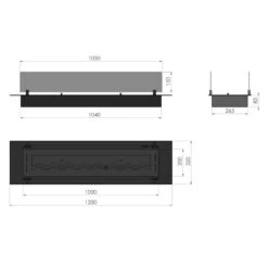 Slim Line Insert Black 1200 Ethanolbrenner Einbaumodul -Besten Kamin Laden slim line insert black ethanol einbaumodul 1200 masse 1280x1280