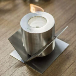 Glammfire Kivo Tabletop Biokamin -Besten Kamin Laden tabletop kivo silber 1280x1280