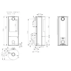 Tacora Compact Kaminofen Schwarz 6kW DIBt -Besten Kamin Laden tacora kaminofen masse 1280x1280