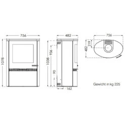 TT22HS Kaminofen 7kW Schwarz Mit Speckstein 18 TT22HS Kaminofen 7kW Schwarz Mit Speckstein -Besten Kamin Laden termatech tt22hs kaminofen masse 1280x1280