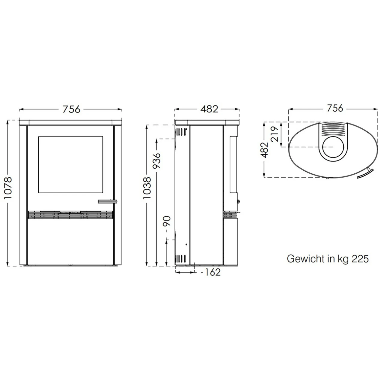 TT22HS Kaminofen 7kW Schwarz Mit Speckstein 9 TT22HS Kaminofen 7kW Schwarz Mit Speckstein – Bild 7
