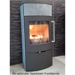 TT80S Kaminofen Schwarz Speckstein 5kW Wärmespeicherung -Besten Kamin Laden termatech tt80 schwarz speckstein messe 1280x1280