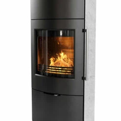 TT80S Kaminofen Schwarz Speckstein 5kW Wärmespeicherung -Besten Kamin Laden termatech tt80 speckstein tuer 1280x1280