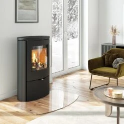 TT80RL Kaminofen Schwarz 5kW -Besten Kamin Laden termatech tt80rl kaminofen int1 1280x1280