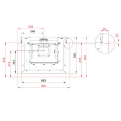 Therm V6C Kamineinsatz 6kW Dreiseitig Verglast Hebetür -Besten Kamin Laden therm v 6 c masse2 1280x1280