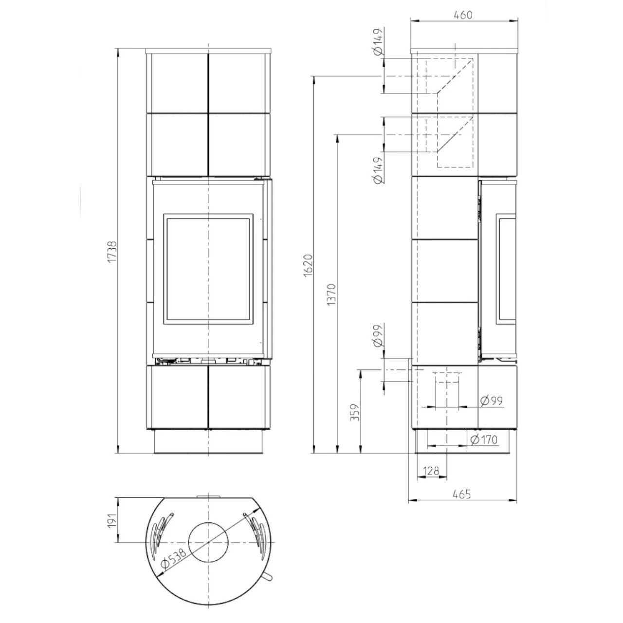 Delia Extra Speicher-Kaminofen Mit Weißen Kacheln 7kW 20 Delia Extra Speicher-Kaminofen Mit Weißen Kacheln 7kW – Bild 18