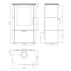Falun Weiß Emailliert Kaminofen 8kW 17 Falun Weiß Emailliert Kaminofen 8kW -Besten Kamin Laden thorma kaminofen falun masse 1280x1280 1
